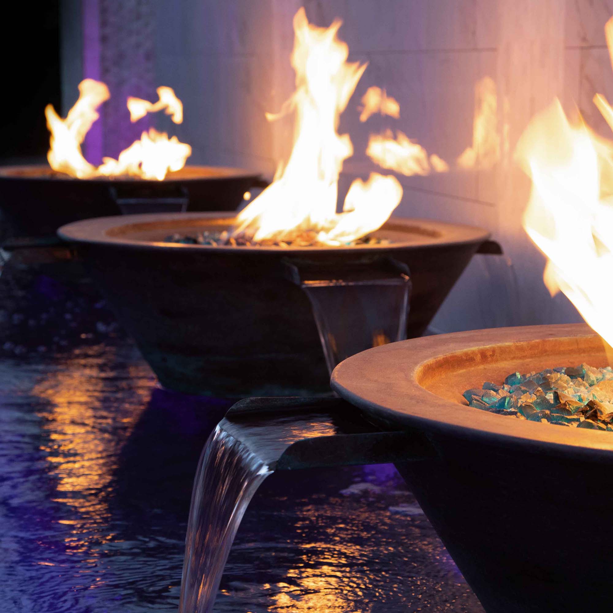 The Outdoor Plus fire and water feature